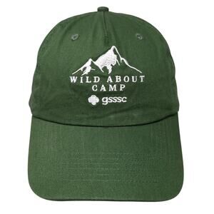 Wild About Camp Gsssc 5 Panel Cap Green One Size Adjustable Embroidered Hit